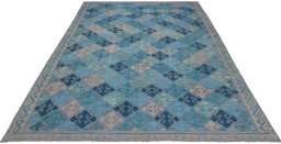 Full view of New Modern Design rug from Pakistan, 340 × 249 cm in Multi Color tones