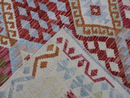 Surface texture of New Modern Design rug with natural Wool and intricate pattern