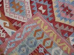 Surface texture of New Modern Design rug with natural Wool and intricate pattern