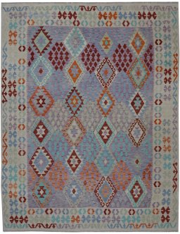 Full view of New Modern Design rug from Pakistan, 334 × 262 cm in Multi Color tones