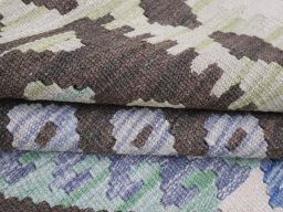 Close-up detail of New Modern Design rug from Pakistan showing Wool weave