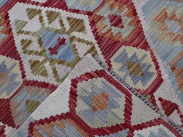 Surface texture of New Modern Design rug with natural Wool and intricate pattern