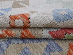 Close-up detail of New Modern Design rug from Pakistan showing Wool weave
