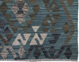 Close-up detail of New Modern Design rug from Pakistan showing Wool weave