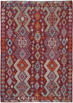 Full view of New Modern Design rug from Pakistan, 287 × 209 cm in Multi Color tones