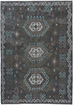 Full view of New Modern Design rug from Pakistan, 297 × 210 cm in Multi Color tones