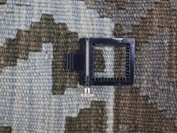 Corner detail of New Modern Design rug showing border pattern and Wool pile