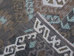 Surface texture of New Modern Design rug with natural Wool and intricate pattern
