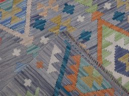 Surface texture of New Modern Design rug with natural Wool and intricate pattern