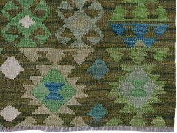 Close-up detail of New Modern Design rug from Pakistan showing Wool weave