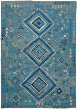 Full view of New Modern Design rug from Pakistan, 290 × 205 cm in Multi Color tones
