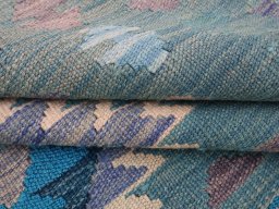 Close-up detail of New Modern Design rug from Pakistan showing Wool weave