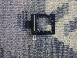 Corner detail of New Modern Design rug showing border pattern and Wool pile