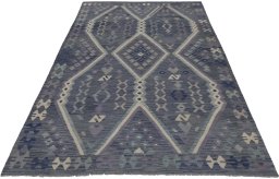 Full view of New Modern Design rug from Pakistan, 294 × 197 cm in Multi Color tones