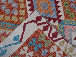 Surface texture of New Modern Design rug with natural Wool and intricate pattern