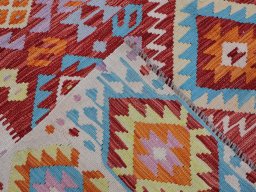 Surface texture of New Modern Design rug with natural Wool and intricate pattern