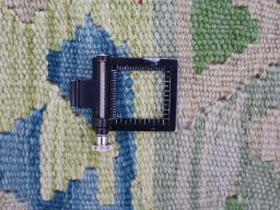 Corner detail of New Modern Design rug showing border pattern and Wool pile