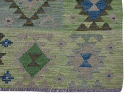 Close-up detail of New Modern Design rug from Pakistan showing Wool weave