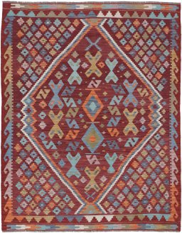 Full view of New Modern Design rug from Pakistan, 195 × 152 cm in Multi Color tones