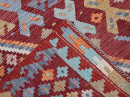 Surface texture of New Modern Design rug with natural Wool and intricate pattern