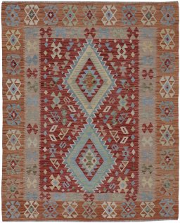Full view of New Modern Design rug from Pakistan, 193 × 155 cm in Multi Color tones