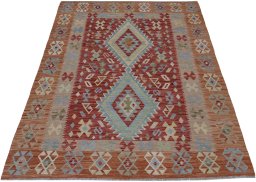Full view of New Modern Design rug from Pakistan, 193 × 155 cm in Multi Color tones