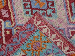 Surface texture of New Modern Design rug with natural Wool and intricate pattern