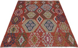 Full view of New Modern Design rug from Pakistan, 191 × 164 cm in Multi Color tones