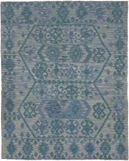 Full view of New Modern Design rug from Pakistan, 196 × 155 cm in Multi Color tones