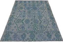 Full view of New Modern Design rug from Pakistan, 196 × 155 cm in Multi Color tones