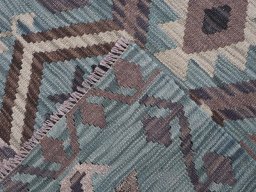 Surface texture of New Modern Design rug with natural Wool and intricate pattern