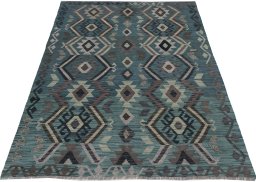 Full view of New Modern Design rug from Pakistan, 196 × 156 cm in Multi Color tones