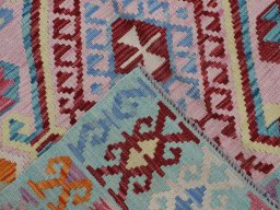 Surface texture of New Modern Design rug with natural Wool and intricate pattern