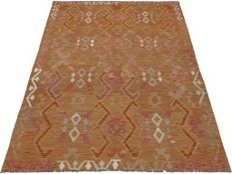 Full view of New Modern Design rug from Pakistan, 199 × 157 cm in Multi Color tones