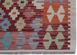 Close-up detail of New Modern Design rug from Pakistan showing Wool weave