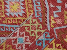 Surface texture of New Modern Design rug with natural Wool and intricate pattern