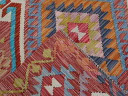 Surface texture of New Modern Design rug with natural Wool and intricate pattern