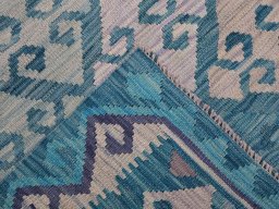 Surface texture of New Modern Design rug with natural Wool and intricate pattern