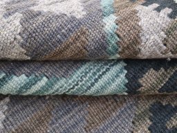 Close-up detail of New Modern Design rug from Pakistan showing Wool weave