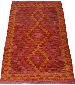 Full view of New Modern Design rug from Pakistan, 116 × 76 cm in Multi Color tones