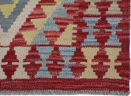 Close-up detail of New Modern Design rug from Pakistan showing Wool weave