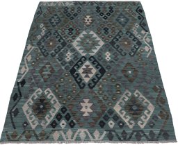 Full view of New Modern Design rug from Pakistan, 167 × 130 cm in Multi Color tones