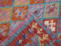 Surface texture of New Modern Design rug with natural Wool and intricate pattern
