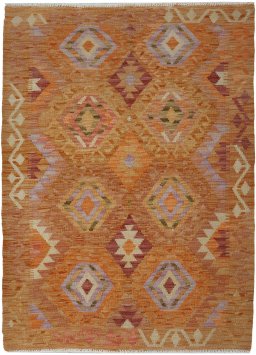 Full view of New Modern Design rug from Pakistan, 147 × 105 cm in Multi Color tones