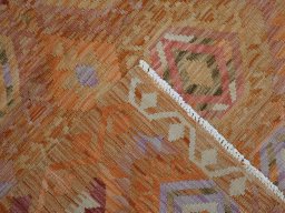 Surface texture of New Modern Design rug with natural Wool and intricate pattern
