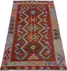 Full view of New Modern Design rug from Pakistan, 153 × 99 cm in Multi Color tones