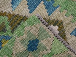 Surface texture of New Modern Design rug with natural Wool and intricate pattern