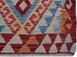 Close-up detail of New Modern Design rug from Pakistan showing Wool weave