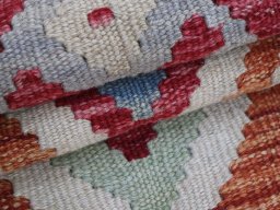 Close-up detail of New Modern Design rug from Pakistan showing Wool weave