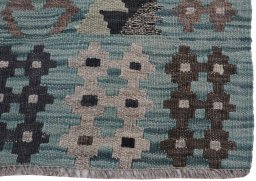Close-up detail of New Modern Design rug from Pakistan showing Wool weave